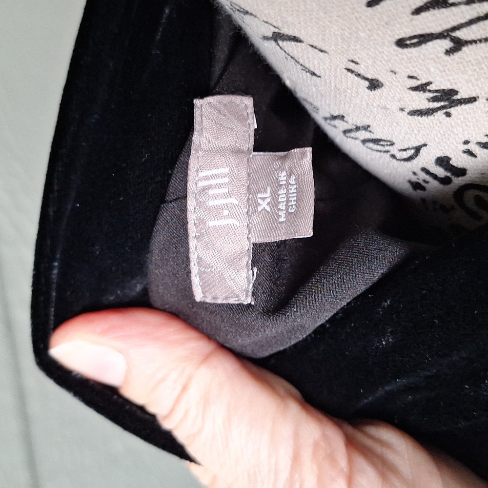 J. Jill Silk Blend Velour Blazer Size XL Black - Picture 4 of 14